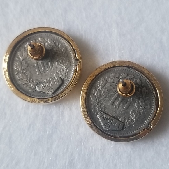 SOLD! Carolee Coin Earrings - Picture 3 of 3